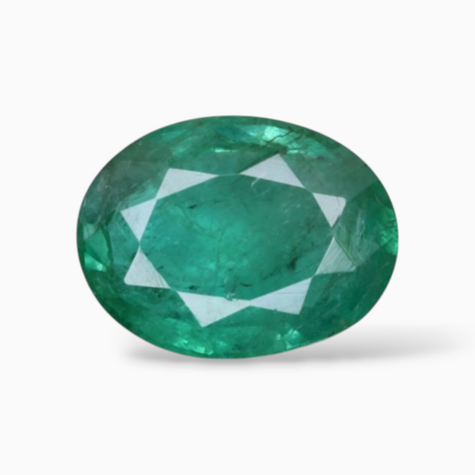 3.69 Carats Natural Emerald Gemstone In Oval Shape & Size 12.4x9.4mm