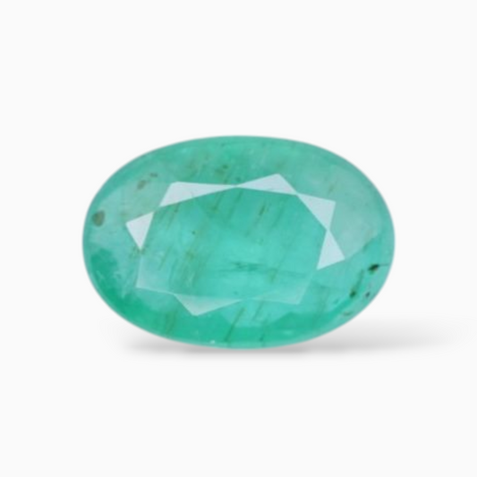 Natural Green Emerald Stone In Oval Shape 1.82 Carats 9.7x6.6mm Size