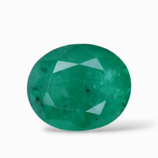 Green Emerald Gemstone For Sale Oval Shape 1.93 Carats 8x6.7mm Size