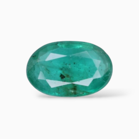 Natural Zambian Emerald Stone In Oval Shape 1.60 Carats 10.2x6.5mm Size