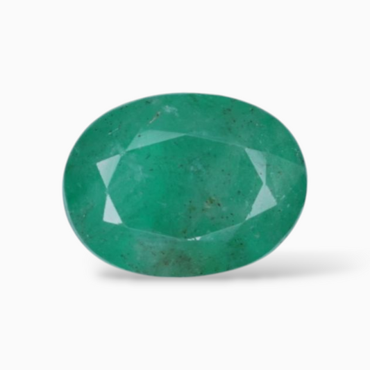 Emerald Stone Original In Oval Shape 2.92 Carats 10.2x7.6mm Size