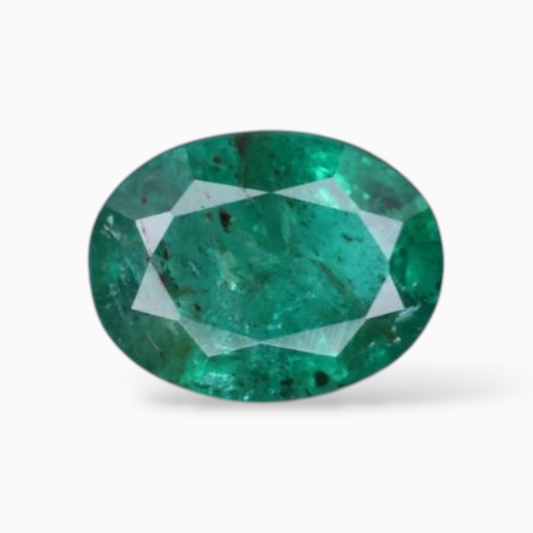 1.35 Carats Green Emerald Gemstone In Oval Shape & Size 9x6.8mm