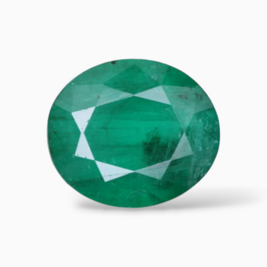 Natural Emerald For Sale Oval Shape 3.29 Carats 11x9.5mm Size