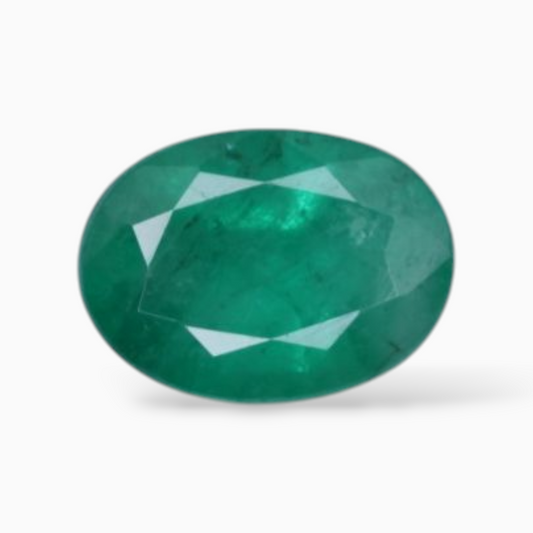 Real Green Emerald Gemstone For Sale Oval Shape 1.11 Carats 8x5.8mm Size
