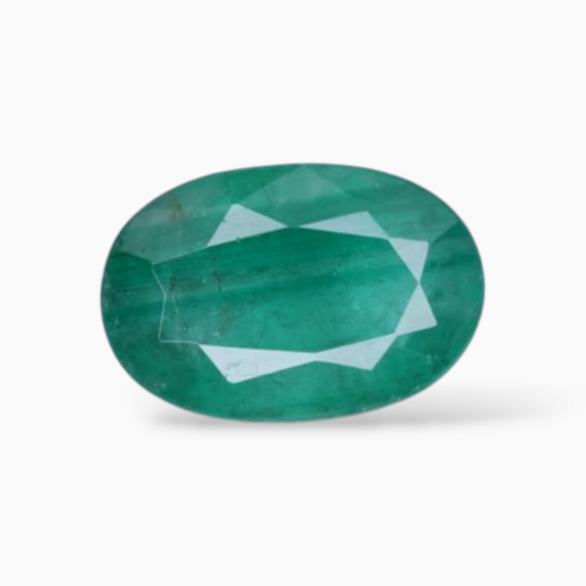 Online Sale Green Emerald Loose Stone In Oval Shape 2.17 Carats 10.2x6.7mm Size