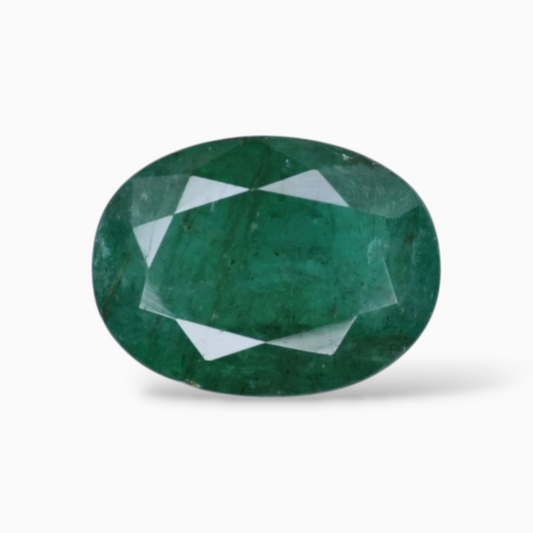 Green Emerald Gemstone For Sale Oval Shape 3.19 Carats 11x8.2mm Size
