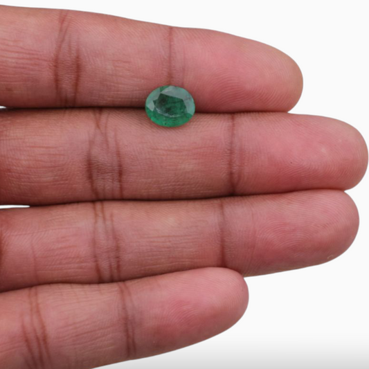 2.17 Carats Original Emerald Gemstone In Oval Shape & Size 9.8x8.1mm