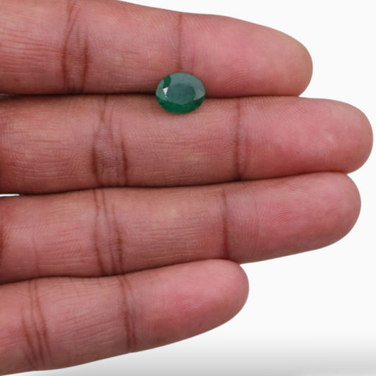 1.91 Carats Buy Emerald Stone In Oval Shape & Size 9.8x8mm