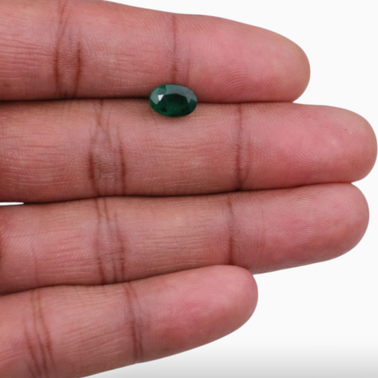 2.33 Carats Natural Emerald Gemstone In Oval Shape & Size 9x6.3mm