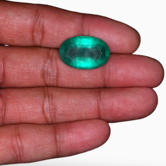 Zambian Emerald Stone 18.32 Carats Oval Shape 23x15mm Size