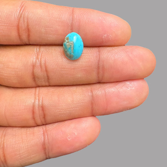 Firoza Gemstone 2.47 Carats 11.5 x 8.5 x 4 mm in Oval