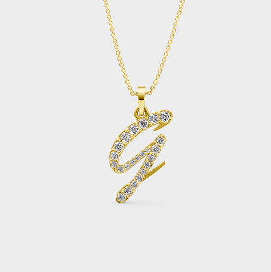 Gold Letter G Pendant Necklace – Gift for Gina