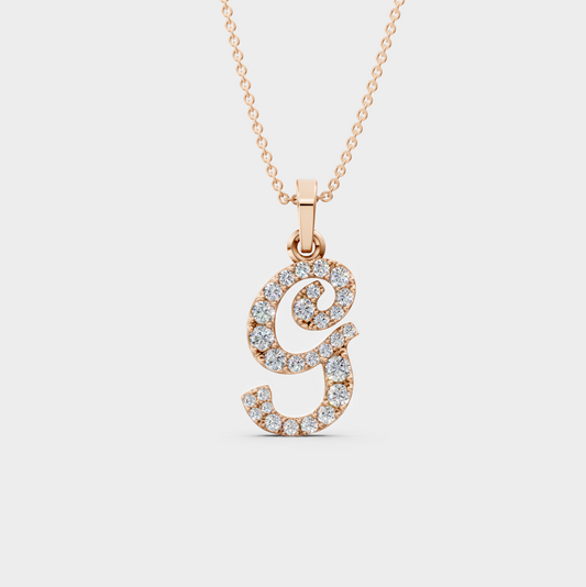 Letter G Gold Necklace – Gift for Gabriella