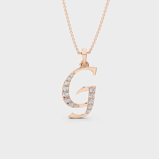 Gold G Letter Pendant for Girls – Grace Style Necklace