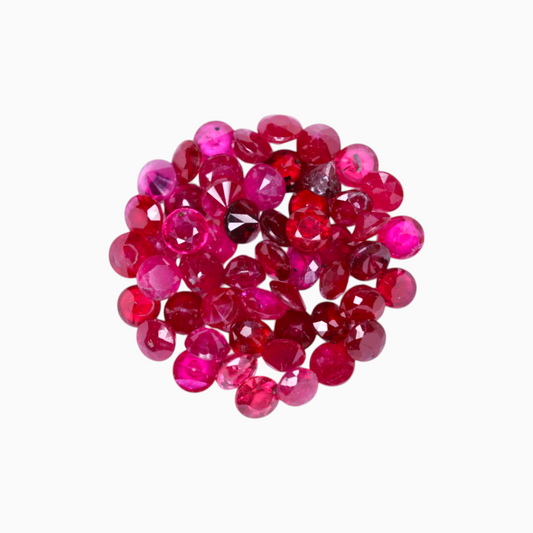 Buy Ruby Gemstone For Sale In Round Shape 8.04 Carats Size 3mm