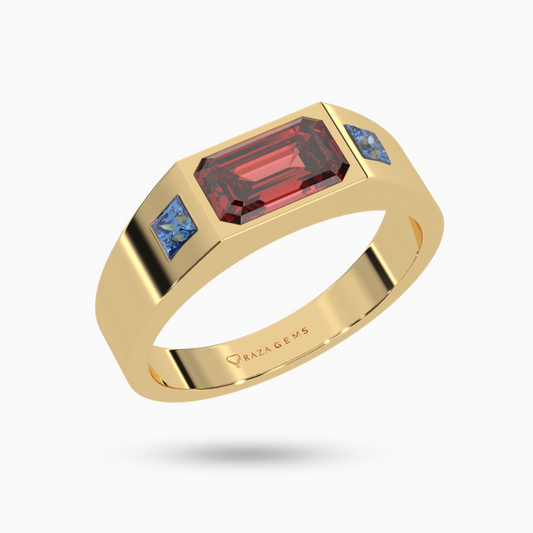 Hessonite Garnet Ring Farsheed 18K Yellow Gold