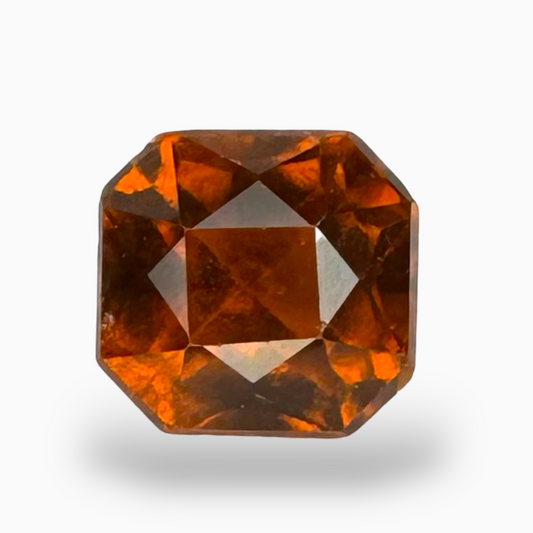 Hessonite (Gomed) Garnet Stone Asscher Cut 2.80 Carats