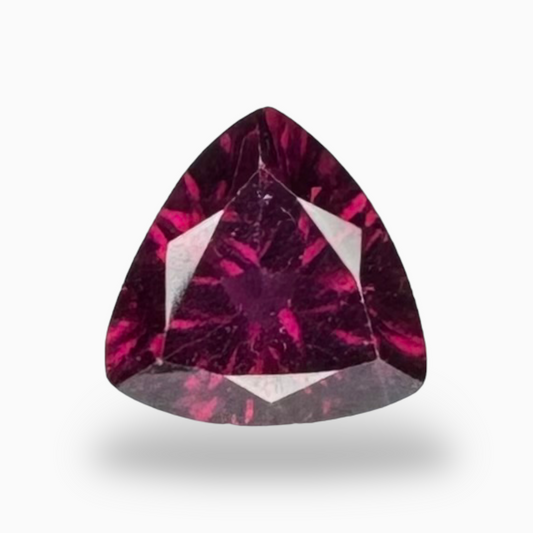 Natural Trilliant Shape Radish Pink Color Rhodolite Garnet 0.85 Carats 6 mm