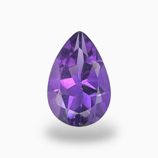 Natural Purple Amethyst Stone 1.38 Carats Pear Shape Cut 9X6mm