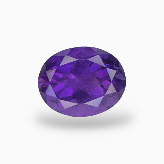 Natural Purple Amethyst Stone 2.62 Carats Oval Shape Cut 10X8mm