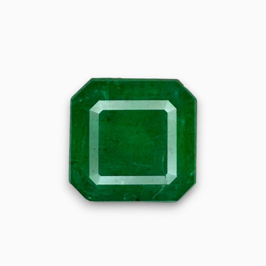 Natural Zambian Emerald Stone 4.08 Carats Emerald Cut 10x9.5mm