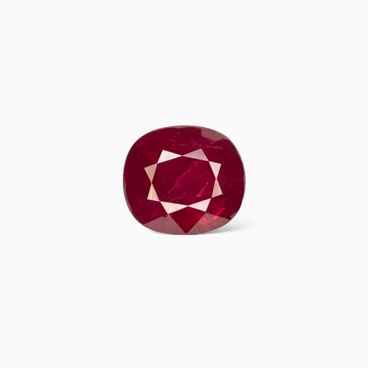 Natural Mosambique Ruby Manik Stone 3.94 Carats Cushion Cut 9.93 x 8.75x 4.99 mm