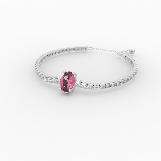 Rubellite Tourmaline Bracelets - Sofiya - Silver 925