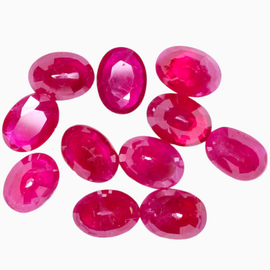 Loose Pink Rubies Gemstone In Oval Shape 7x5mm Size