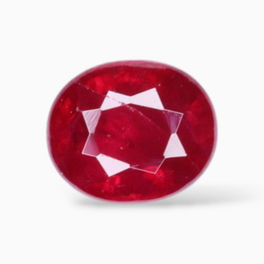 Loose Ruby Mozambique For Sale In Oval Shape 1.05 Carats 6.4x5.4mm Size