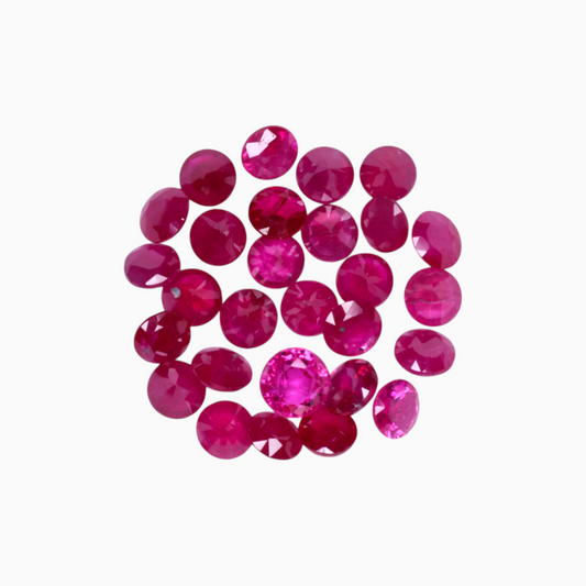 Manik Ruby Gemstone For Sale In Round Shape 5.57 Carats Size 3.5mm