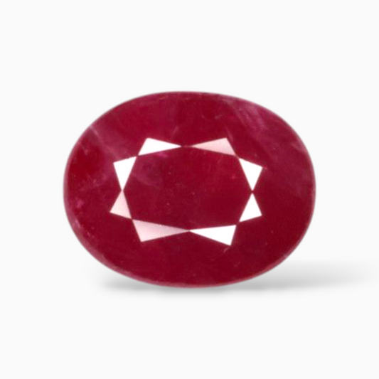 Manik Ruby Gemstone In Oval Shape 2.84 Carats 9.1x71mm Size