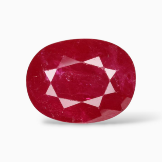 Manik Ruby Gemstone In Oval Shape 4.08 Carats 10.1x7.8mm Size