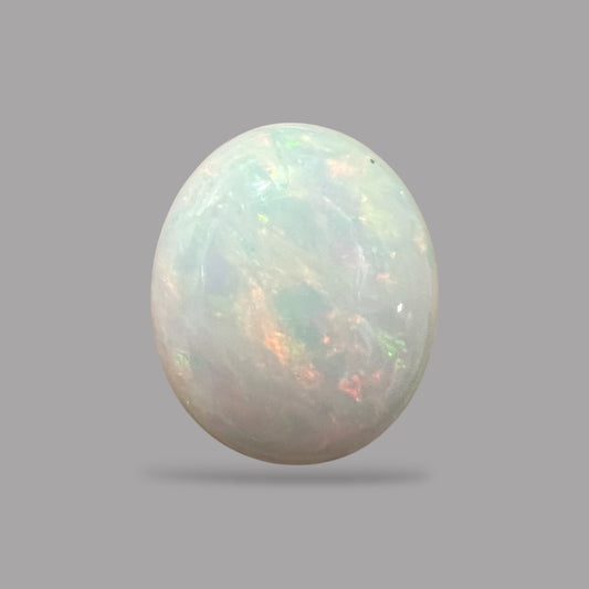 Natural Black Ethiopian Opal Stone 16.27 Carats Oval Cabochon Shape Size 20.2 x 16.2 x 9.9 mm