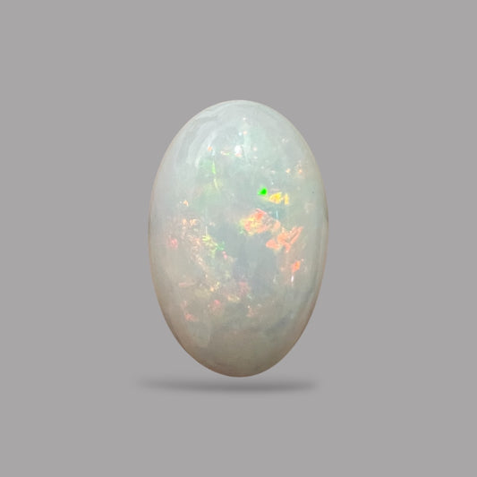 Natural Black Ethiopian Opal Stone 18.49 Carats Oval Cabochon Shape Size 23.7 x 15.1 x 11.5 mm