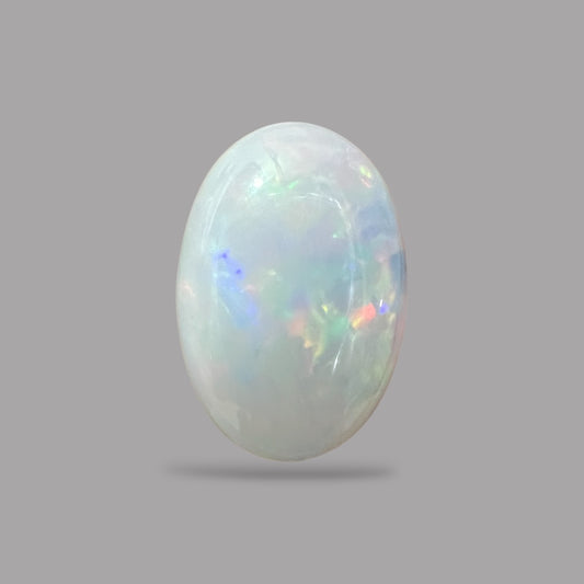 Natural Black Ethiopian Opal Stone 19.19 Carats Oval Cabochon Shape Size 24.4 x 16.6 x 8.1 mm
