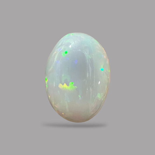 Natural Black Ethiopian Opal Stone 26.10 Carats Oval Cabochon Shape Size 25.3 x 18.1 x 9.9 mm