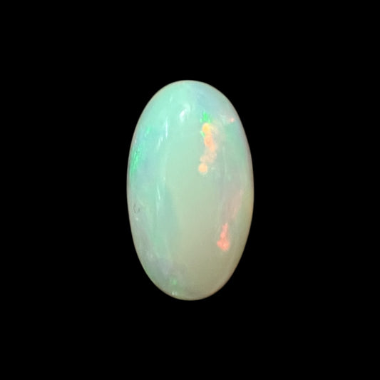 Natural Black Ethiopian Opal Stone 4.89 Carats Oval Cabochon Shape Size 16.1 x 9.2 x 7.4 mm