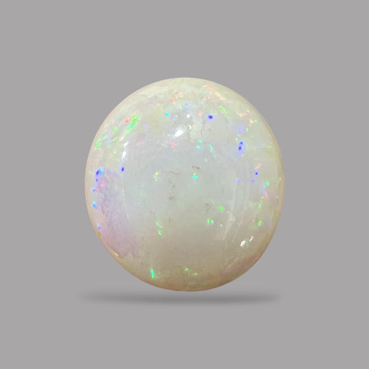 Natural Black Ethiopian Opal Stone 45.99 Carats Oval Cabochon Shape Size 30.5 x 28.5 x 11.5 mm