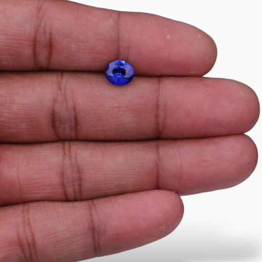 Natural Blue Sapphire Stone 2.11 Carats Oval Shape 7.85x6.85x4.57mm Size Certified By IDL