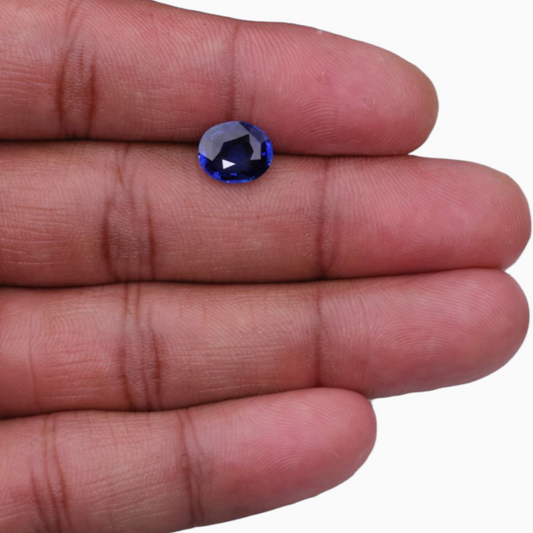 Natural Blue Sapphire Stone 3.08 Carats Oval Shape 9.64x8.06x4.18mm Size