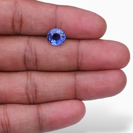Natural Blue Sapphire Stone 3.56 Carats Oval Shape 9.56×8.96x5.19mm Size