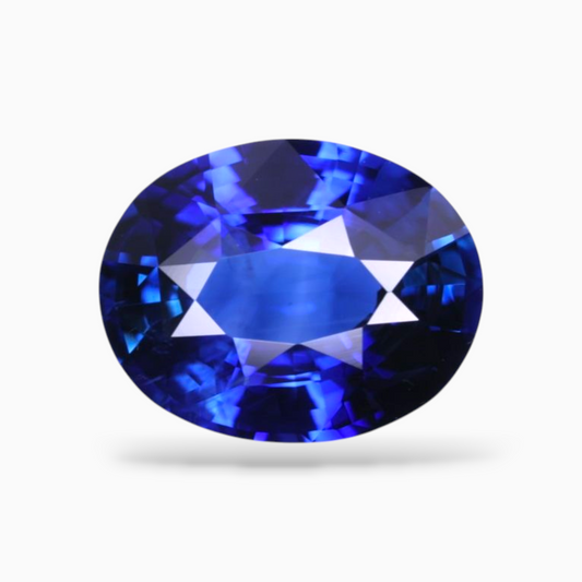 Natural Blue Sapphire Stone 4.09 Carats Oval Shape 10.97x8.73x5.28mm Size