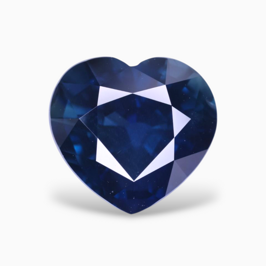 Natural Blue Sapphire Stone 7.14 Carats Heart Shape 11.69×10.95×7.33mm Size