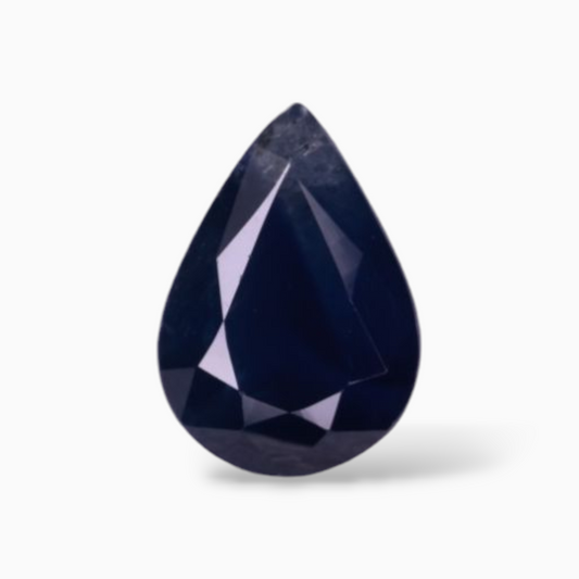 Natural Blue Sapphire in Pear Shape 0.84 Carats 6.9x4.9mm Size