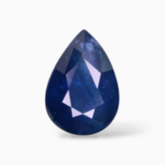 Natural Blue Sapphire in Pear Shape 0.93 Carats 7x5mm Size
