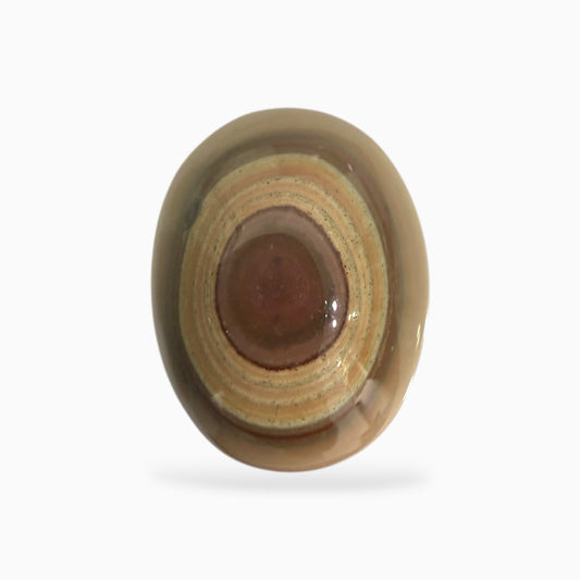 Natural Brown Eye Agate (Aqeeq Stone) 18x14 mm 21.48 Carats -Moccasin