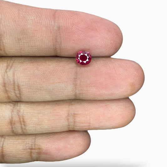 Natural Burmise Ruby 0.96 Carats Oval Cut 5.51 x 5.05 x 3.71 MM Certified