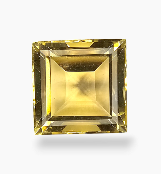 Natural Citrine Stone 10.34 Carats Princess Shape Size 13x13mm