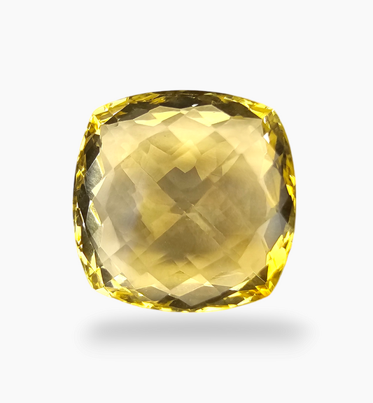 Natural Citrine Stone 16.55 Carats Cushion Shape Size 15.6x15.6mm