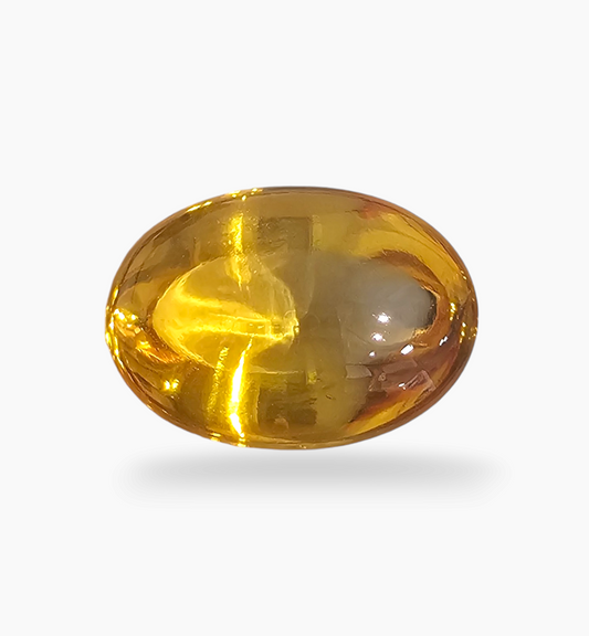 Natural Citrine Stone 18.76 Carats Oval Cabochon Shape Size 22x14.7mm